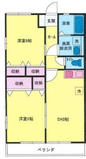 ハイム虹ヶ丘【201号室・2DK】